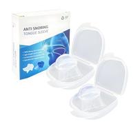 Silicone Tongue Retaine, Anti S-noring Mouthpiece, 2 Pieces Reusable Sleep Aid Mouthpiece, M-ulti Function Portable Breathing Nose Relief Nasal, S-noring Stopper for Mild S-noring or Benign S-noring