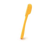 Silicone Toothbrush for Dogs and Cats | Bite Resistant and Gum Resistant, Long Handle and Soft Bristles for Deep Cleaning (Yellow)