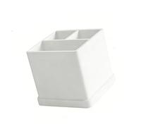 Silicone Toothbrush Holder with 3 Sections for Bathroom Countertop Arranging Electric Brushes and Hygiene Accessories Modern Bathroom Accessory