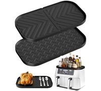 Silicone Top Mat for Ninja Airfryer AF500UK AF400UK AF451UK Accessories Storage Solution Organiser for Ninja Foodi Max Dual Zone 9,5L - 10,4L Air Fryer Top Surface Protector Cover Heat Resistant Mat