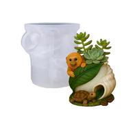 Silicone Tortoise Monkey Shaped Mold for Resin Art Concrete Jewelry Container Making Decorative Planter Design Silicone Flowerpot Mold for Resin