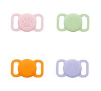 Silicone Tracker Case for Dog & Cat Collar, Cute Paw Print Protective Cover | Soft, Cute Paw Print, Anti-Scratch, Shockproof, Dual Loop for Collars, Easy Install, Lightweight, Washable, Anti-Lost