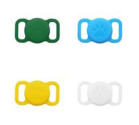 Silicone Tracker Case for Dog & Cat Collar, Cute Paw Print Protective Cover | Soft, Cute Paw Print, Anti-Scratch, Shockproof, Dual Loop for Collars, Easy Install, Lightweight, Washable, Anti-Lost