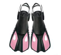 Silicone Training Fins with Adjustable Fit Tailored to Enhance Swim Technique (S/M pink)