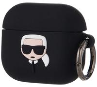 Silicone Traseira Karl Lagerfeld Klaca3silkhbk Airpods 3 Cover Preto/Preto Ikonik