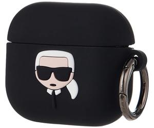 Silicone Traseira Karl Lagerfeld Klaca3silkhbk Airpods 3 Cover Preto/Preto Ikonik