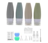 Silicone Travel Bottle Set Conical Cosmetic Storage Refillable Lotion Bottle Shower Gel Shampoo Empty Container Clear Bottles Refillable Containers Toiletry Approved
