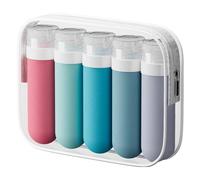 Silicone Travel Bottles for Toiletries, 3oz Silicone Leakproof Squeezable Containers with Clear Toiletry Bag, Portable Refillable Liquid Travel Bottles for Shampoo Conditioner Lotion Body Wash