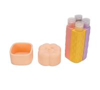 Silicone Travel Container Leakproof Silicone Travel Bottles Set, with Wide Mouth Design and Cute Pumpkin Shaped,Travel Containers for Toiletries (Light Series)