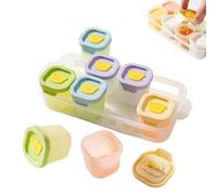 Silicone Tray, 8 Pieces Leakproof Microwave Safe with Storage | Freezer Trays For Food Storage - For Boys Girls Home Puree Breast Milk Snack