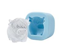 Silicone Tray, Flexible Tool with 6 Cow Shaped Recesses for Making Cooling Cubes, Ice Mould Made of Silicone, for Cocktails, Gin, Long Drinks, Cold Drinks, Holidays, Parties & Fe