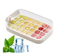 Silicone Tray - Ice Molds with 28 Compartments and Lid, Food Grade PET Durable Kitchen Gadget | Tray for Beer, Whiskey, Tea, Coffee, Drinks, Cocktails, Refrigerator, Party, So