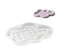 Silicone Tray Mold with Wavy Border, Smooth Recessed Cavity for Resin Casting, Jewelry Organizers and Tabletop Decor Projects Epoxy Pour Form Gypsum Work Trinket Holder Desk Accent Maker