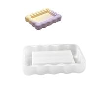 Silicone Tray Mold with Wavy Border, Smooth Recessed Cavity for Resin Casting, Jewelry Organizers and Tabletop Decor Projects Epoxy Pour Form Gypsum Work Trinket Holder Desk Accent Maker