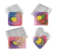 Silicone Tray Molds for Resin 4-Piece Plaster Casting Art Craft Moulds