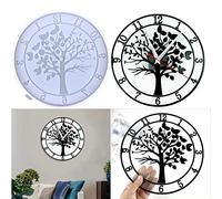 Silicone Tree of Life Large Clock Resin Epoxy Mold With Movement, Arabic Number Wall Clock Casting Mould Home Art Hanging Decor Ornaments Craft Kit