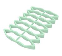 Silicone Trivet, Heat Safe Mat with Hollow Wave Design, Flexible Anti Slip Kitchen Hot Pad for Pots and Bowls, Light Green Protective Tableware Coaster for Countertop