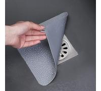 Silicone Tub Stopper Floor Drain Cover, 2 Pieces Sewer Anti-Odor Mat Deodorizing Drain Plugs for Kitchen,Bathroom and Laundry(5x5inch) Grey