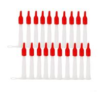 Silicone Tube Nozzle Cap Replacement Set for Caulk, Mastic, Sealant and More 20 Caulking Nozzles with Airtight Red Screw