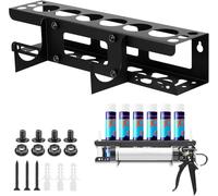 Silicone Tube Storage Holder | Van Racking Storage Accessories | Wall Mounted Metal Holder Caulking Tube Storage Rack | Workshop Holds 6 Tubes Caulking Nozzle 41.3x8.5x9cm