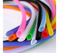 Silicone Tubing, Food Grade Silicone Hose 1 Meter ID 1-10mm Multicolor Drink Water Pipe Pressure Proof(White,ID 4mm OD 8mm)