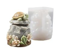 Silicone Turtle Mold | Easy Cute Portable Crafts Tool | 3D Turtle Rock Mold | for Candles Soap Plaster Casting Decoration Flowerpot Vase Home Indoor House