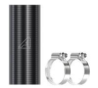 Silicone Universal Hose with Pipe Clips Black 22mm (7/8") ID x 350mm Long