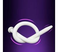 Silicone Urethral Plug Sex Toy Sound Device Trainer Sex Toy Male Urethral Stimulation Solid Penis Plug Men's Urethral Toy Urethral Trainer Kit (White 6.5 Mm)
