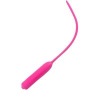 Silicone Urethral Plug Vibrating Urethral Sounds Penis Stretcher Dilator Male for Men Urethral Masturbation Pink(20 cm)