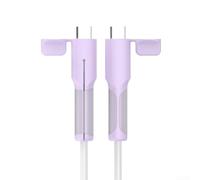 Silicone USB C Cable Protector Anti-Breaking Design Charging Wire Guard Cord Saver Sleeve Compatible with Type-C Devices Smartphones Tablets Laptops(Lawn Purple)