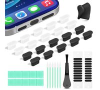 Silicone USB C Dust Plug with Phone Speaker Cover,5-in-1 31 Pack Charging Port Cover Cleaning Kit,Type C Anti Dust Plug for iPhone 15/16/17/Samsung Galaxy/One Plus/Google Pixel/All USB C-Port Devices