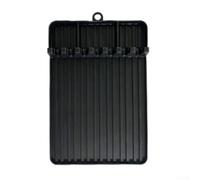Silicone Utensil Rest Mat 218mm Heat Resistant Drip Pad(Black)