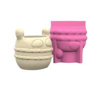 Silicone Vase Home Decors Moulds Monsters Themed Plant Pots Moulds Crafting Molds Silicone Texture for Hand-Making Easy Demoulding Mold