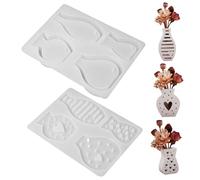 Silicone Vase Mold 4 Shapes Easy Demold Silicone Molds for Crafts, Epoxy Resin, Plaster, Concrete, Figürchen