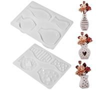 Silicone Vase Mold 4 Shapes Easy Demold Silicone Molds for Crafts Vase Molds for Resin Epoxy Resin Epoxy Plaster Concrete.