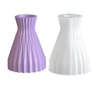Silicone Vase Mold Striped Geometric Shape for Resin Casting