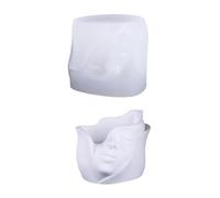 Silicone Vase Molds Pen Holder Mold Human Face Shape Silicone Flowerpot Mould