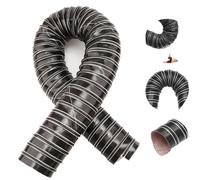 Silicone Vent Hose Flexible Brake Duct Hose Automotive Exhaust Hose | Automotive Air Duct Hose Brake Induction Intake Pipe Silicone Fiberglass Intake Exhaust Hose(10m/32.8ft,203mm-7.9in)