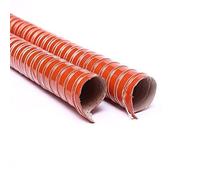 Silicone Ventilation Hose Ø400mm*4M High Temperature Resistance 300°C for Engine Heating Equipment Hot Air Blowers Injection Molding Machines(Dia 125mm)