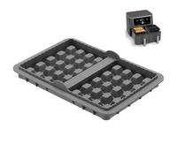 Silicone Waffle Mould Set for Hot Air Fryers (AF300EU/AF400EU/AF500DE) - Reusable Belgian Waffle Accessories | Ideal for Chocolate Wafers, Ice Cream & Brownies (Grey)