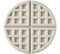 Silicone Waffle Placemats Set of 4 with Rack - Heat Resistant Non Slip Table Mats for Hot Dishes Kitchen Dining Decor Brown