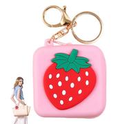 Silicone Wallet Keychain - 10cm Cute Pattern Pouch, Multifunctional Bag with Zipper, Metal Fastening | Portable Small Wallet For Daily Use In, Travel Bag, Pink, verwijzen naar de beschrijving, Unisex