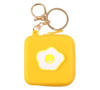 Silicone Wallet Keyring - 10 cm Cute Pattern Bag, Multi-Purpose Zip Pocket, Metal Attachment, Portable Small Purse For Daily Use In The Backpack Travel Bag, Yellow, Siehe Beschreibung, See description