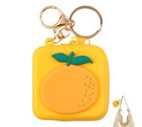 Silicone Wallet Keyring - 10 cm Cute Pattern Bag, Multi-Purpose Zip Pocket, Metal Attachment, Portable Small Purse For Daily Use In The Backpack Travel Bag, orange, Siehe Beschreibung, See description