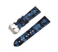 Silicone Watch Band 20mm 22mm 24mm 26mm Camouflage Rubber Strap Sports Bracelet Replacement Universal Men's And Women's Wristband Suitable For Smart Or Traditional Watches(Camouflage Blue,22mm)
