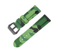 Silicone Watch Band 20mm 22mm 24mm 26mm Rubber Strap Sport Bracelet Wristband Replacement Watchbands For Man Woman(Camgreen black,22mm)