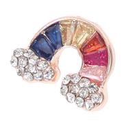 Silicone Watch Band Charm Mini Decorative Ring for Smartwatch Strap Rainbow Bridge Rose Gold Ornament Stylish Accessory Gift for Family and Friends