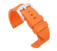Silicone Watch Band Watrproof Straps Compatible With Rolex Compatible With Water Ghost Strap 18mm 19mm 20mm 21mm 22mm 24mm Accessories Rubber Bracelet(Orange S,21mm)