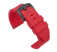 Silicone Watch Band Watrproof Straps Compatible With Rolex Compatible With Water Ghost Strap 18mm 19mm 20mm 21mm 22mm 24mm Accessories Rubber Bracelet(Red b,19mm)