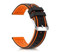 Silicone Watch Bands Divers Model Replacement Rubber Watch Strap 20mm 22mm 24mm 26mm Waterproof Line Bicolor Silver Buckle for Men and Women Sport